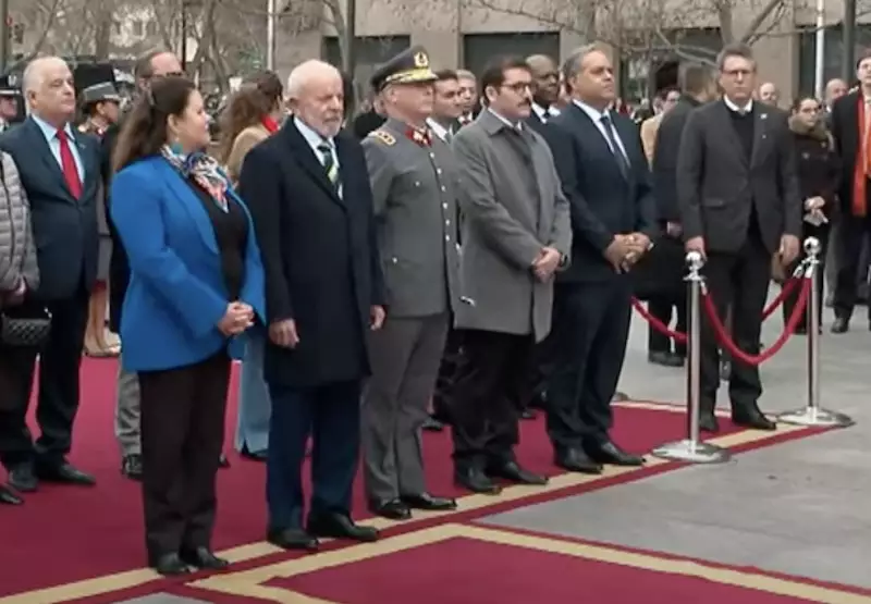 Imagem de Lula em evento política no Chile