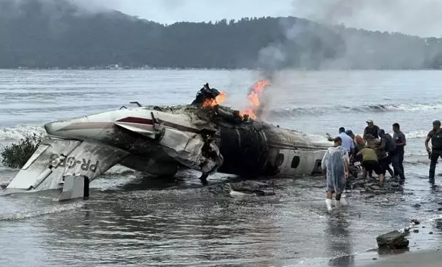 Avião caído na Praia do Cruzeiro