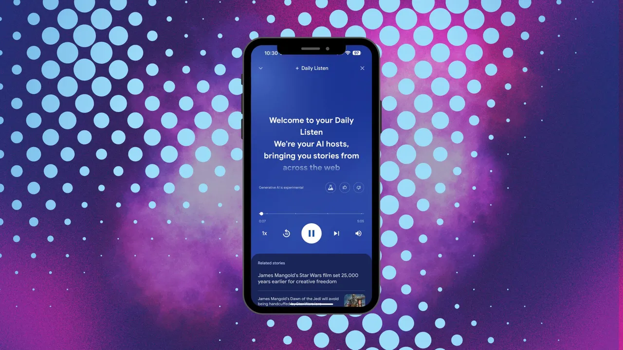 Google lança Daily Listen, podcast diário de notícias personalizado por IA