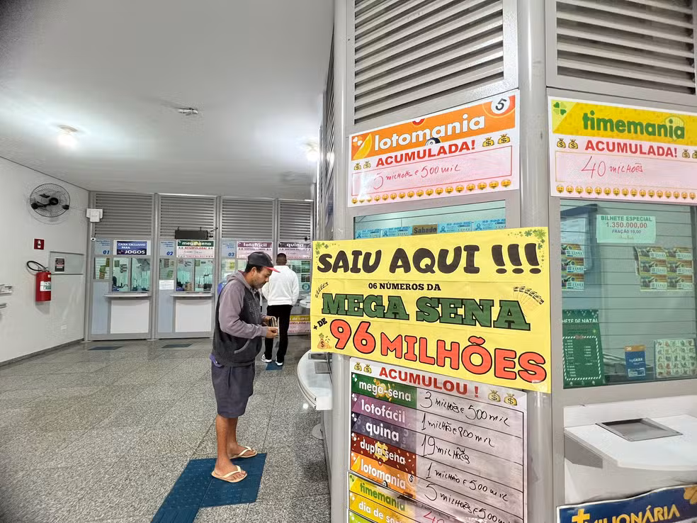 Aposta de Ourinhos transforma Mega-Sena 2.932 em prêmio de R$ 96,1 milhões