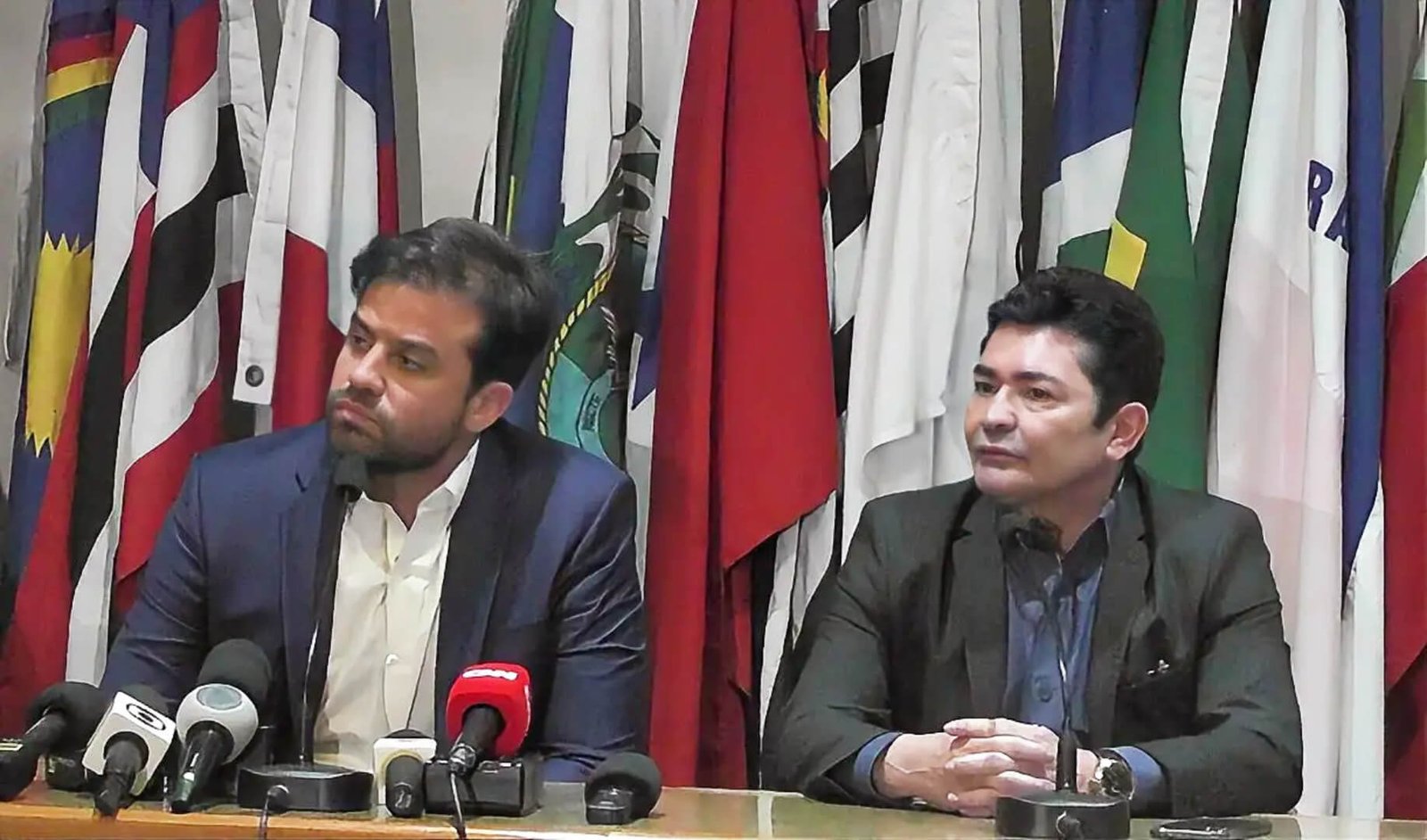 Foto de Amauri Pinho, presidente nacional do PRTB, ao lado de Pablo Marçal. Amauri Pinho vitória jurídica no TJDFT